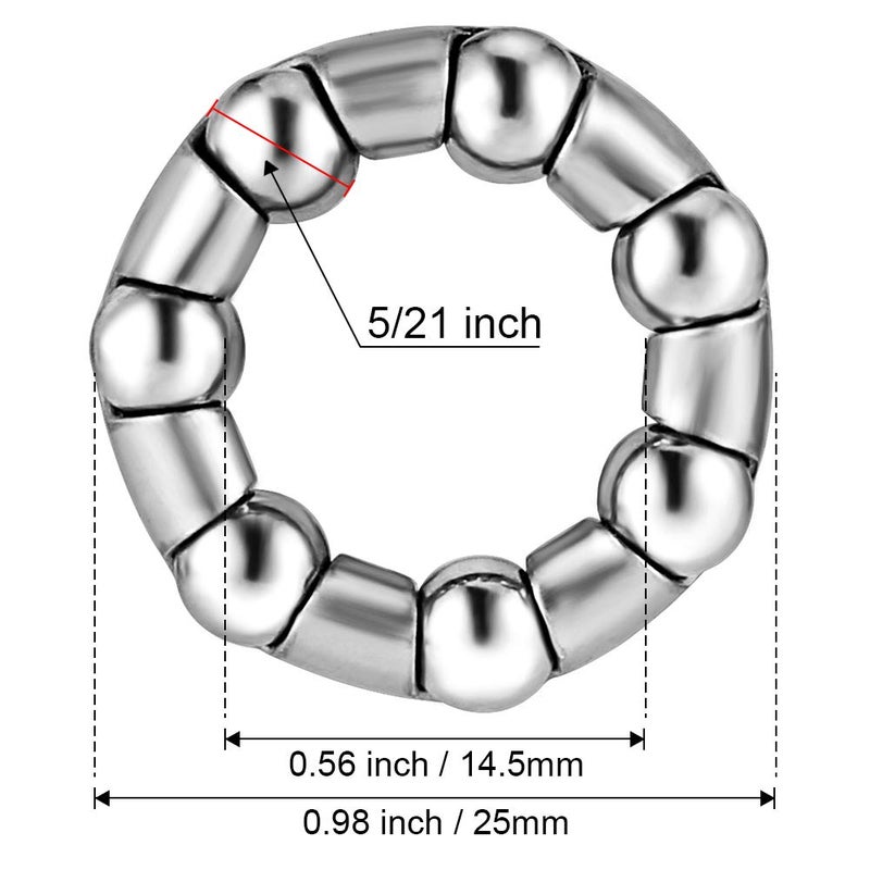 Jaceyon Bike Ball Bearing Bicycle Bearings for Front and Rear Hub Wheel 5/21" x 7 Balls Repair Accessories Pack of 4 Ball Bearing Retainer Cages for Bicycle - Image 2